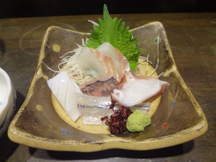 *お造り鯛、イカ、鯵、たこ、さ...