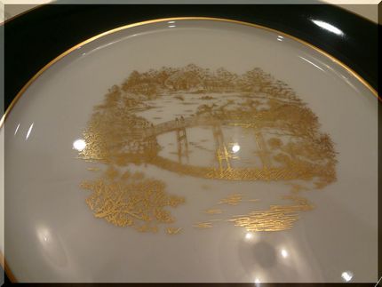 プレート、栗林公園の絵でした。...