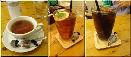 ドリンク付きです。紅茶、ice...