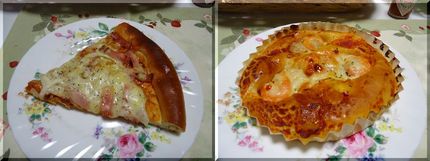 ピザ風と海老チリ風