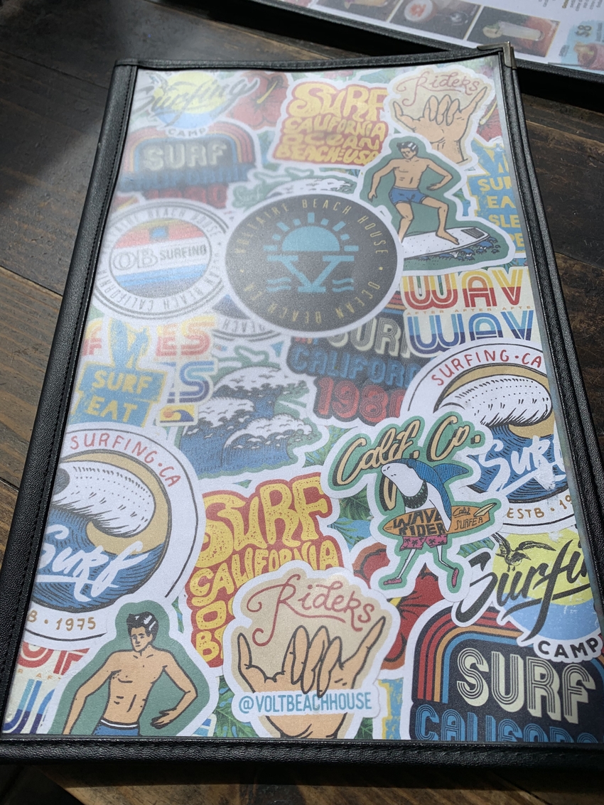 ヒップなデザインのメニュー...