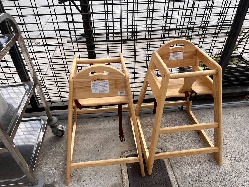 子ども用のハイチェアもありまし...