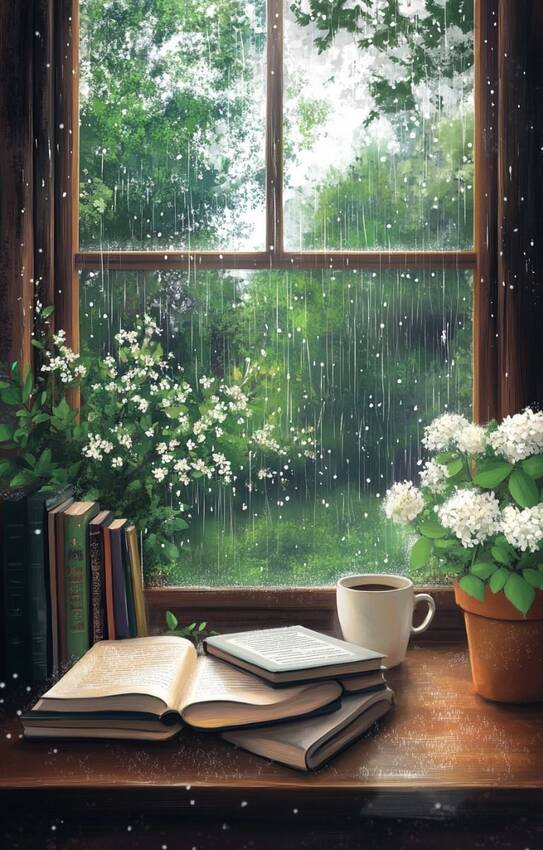 その静けさの中に、時間の重みと人生の問いがにじむ。窓辺にて ...