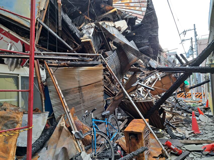 馴染みの店が焼けていた🥲...