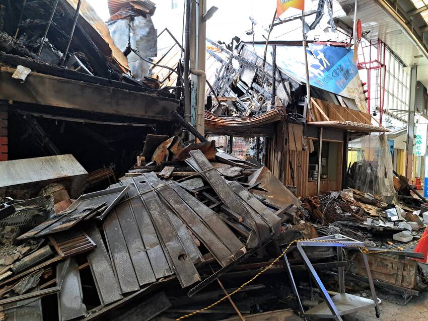 馴染みの店が焼けていた🥲...