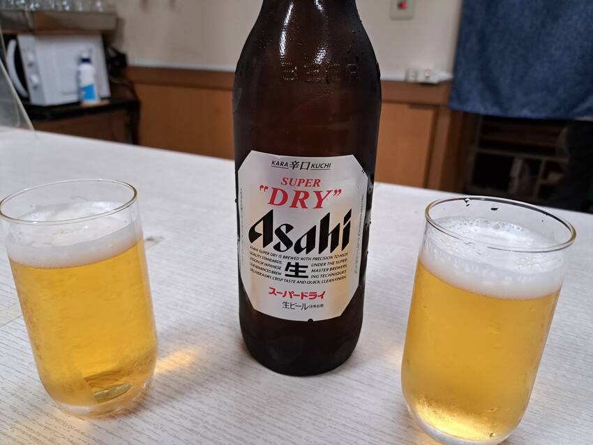 瓶ビール(500円税込み)を!...