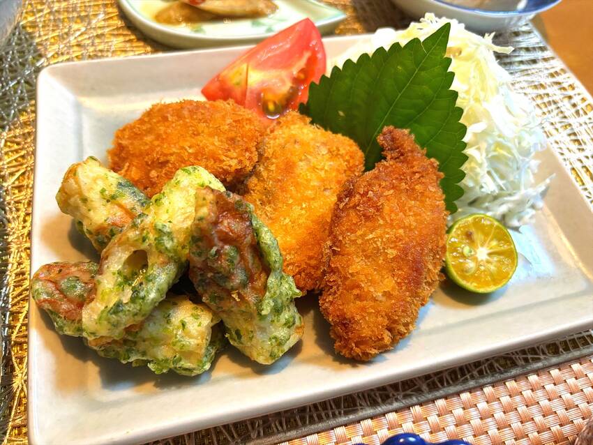 ヒレカツ&竹輪の磯辺揚げ...