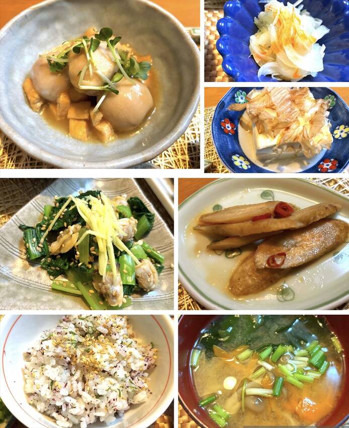 里芋と揚げの餡かけ煮酢玉葱冷奴...