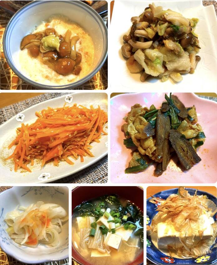 なめことろろ白菜とアサリの塩昆...