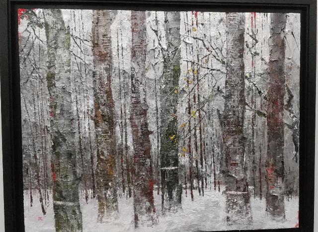 福田次子「冬の山林」この前でも...