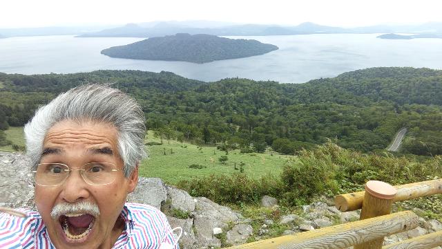 美幌峠に登って来たよ。屈斜路湖...