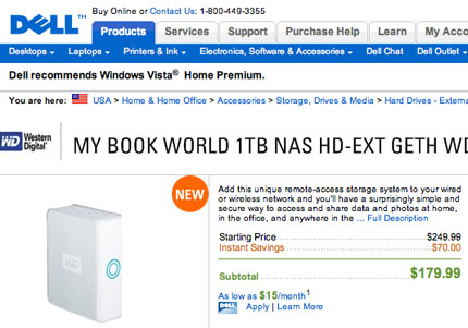 1TB が $180 と言う価...