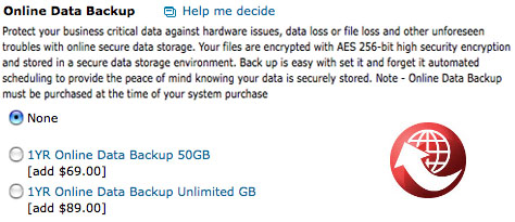 Online Backup の...