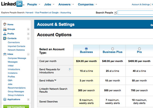 LinkedIn を使って