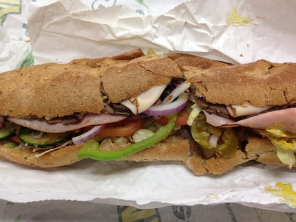Subway のサンドイッチ