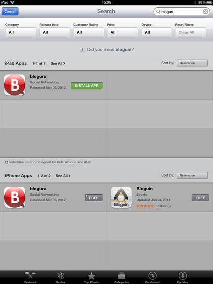 iPad へのインストール