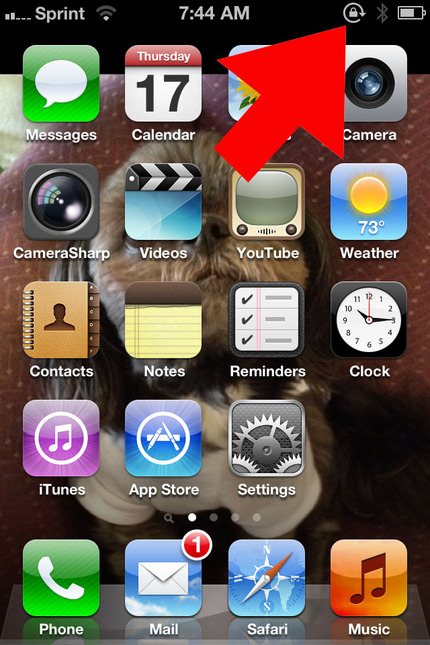 iPhone の画面が回転しな...