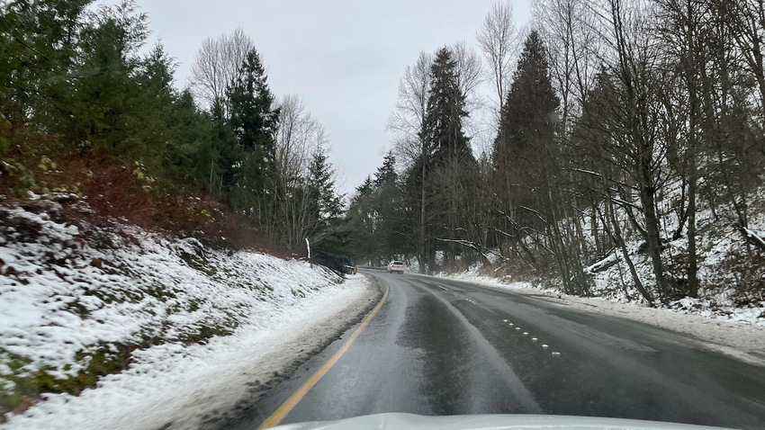 幹線道路には雪はなくなった。