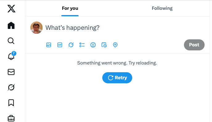 X がまたアタックされたかな？