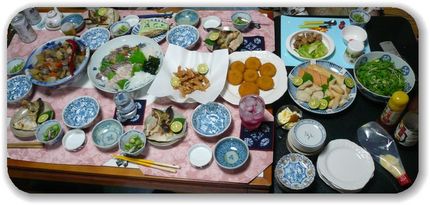 賑やかに晩御飯−2009/9/...