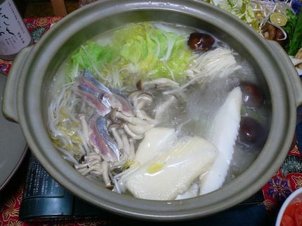 初お鍋「秋刀魚のしゃぶしゃぶ」...