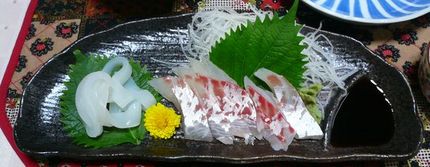「天然真鯛とイカのお造り」−2...