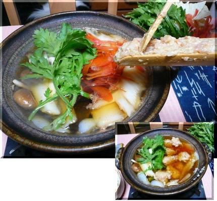 鶏ミンチ団子のうどんすき−20...