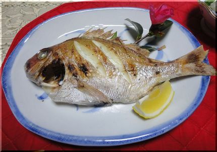 真鯛の塩焼きと潮汁−2011/...