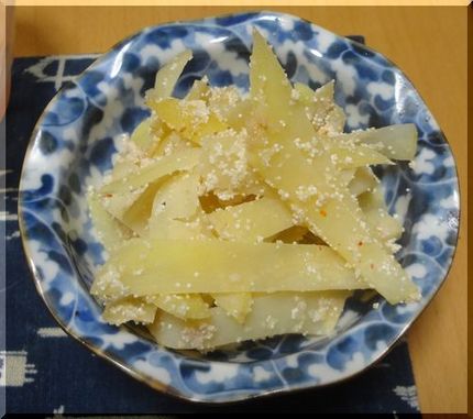 じゃがいもと辛子明太子の炒め物...