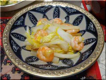 シャキシャキ白菜とえびの炒め物...