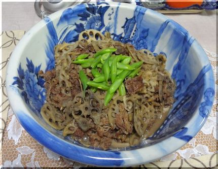 ＊牛肉とレンコンのキンピラ