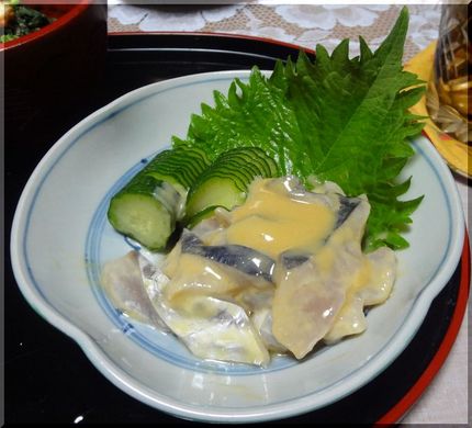 ＊サゴシの辛子酢味噌和え 我が...