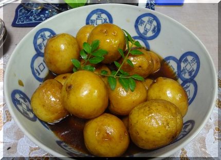 ＊新じゃが「丸々揚げ煮」 我が...