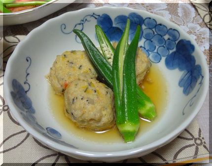 ＊七菜湯葉ひろうすとオクラの炊...