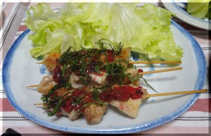 ＊焼き鳥風、練り梅で 我が家の...