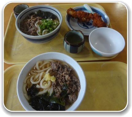 ＊肉うどん中＋鶏のから揚げ ＊...