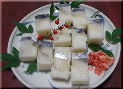 讃岐のお魚、鰆の押し寿司です。...