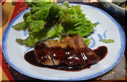 鴨ムネ肉でした時のフランボワー...