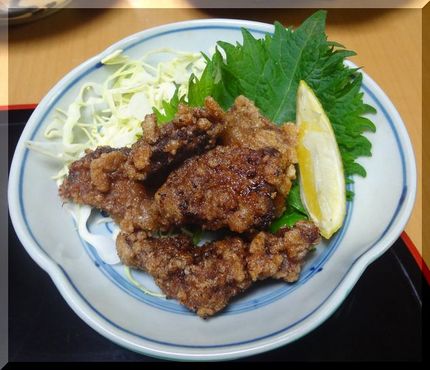 ＊鯨赤肉の竜田揚げ