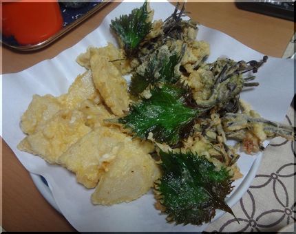 ＊筍のたいたんと蕨の天ぷら 大...