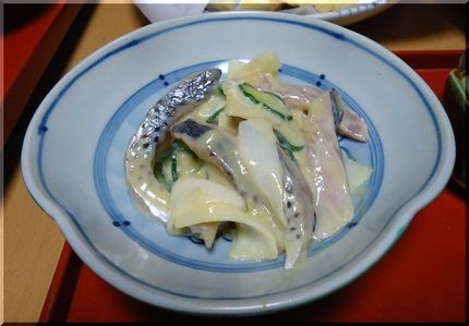 ＊このしろの辛子味噌和え