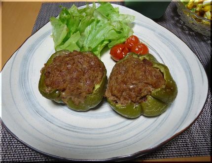＊ピーマンの肉詰め ポン酢醤油...