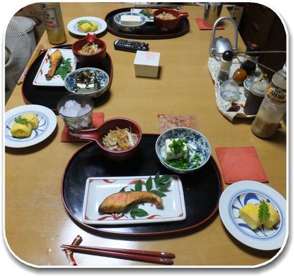 朝ご飯？いえ、晩御飯です。('...