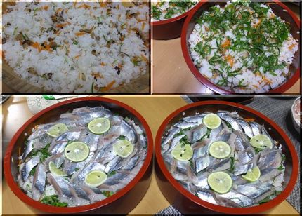 具は人参の塩ゆで、椎茸の甘辛煮...