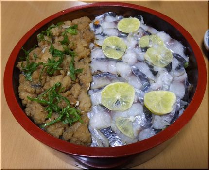 ＊サゴシと鱧のばら寿司