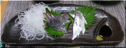 ＊鯵のお造り 脂ののった、美味...