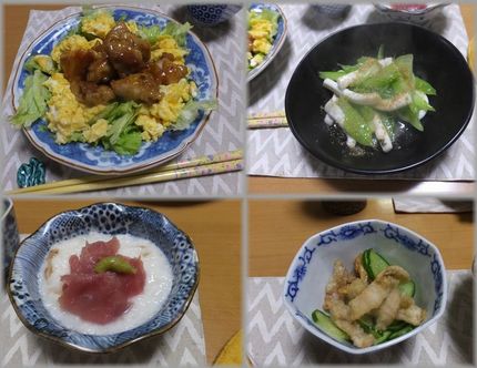 ＊鶏照り焼き　　＊イカとセロリ...