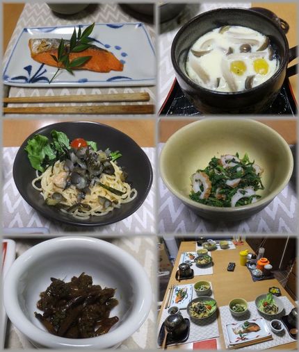 ＊塩紅鮭　　＊茶碗蒸し（鶏肉、...