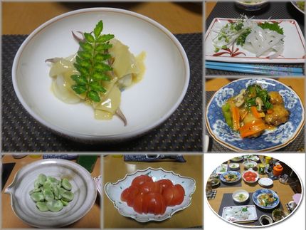 淡竹の姫皮とゲソの辛子酢味噌和...