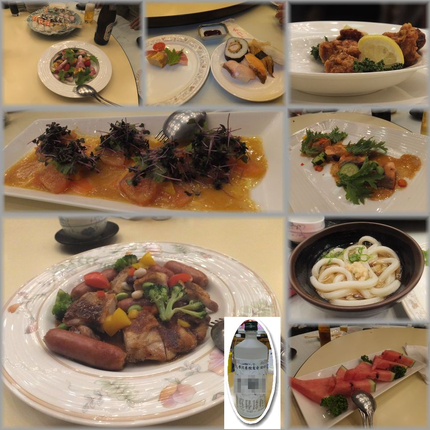 8人の円卓に8人分のお料理じゃ...